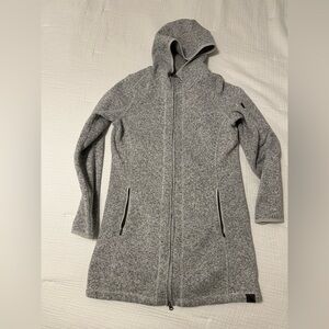 LL Bean Long Sweater Fleece Jacket, size small - some pilling